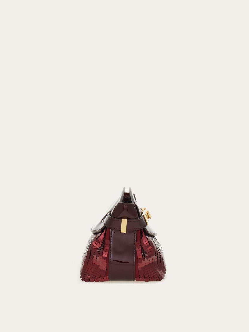 Ferragamo | Women's Hug Soft Crossbody Bag - Burgundy