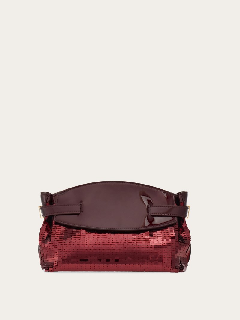 Ferragamo | Women's Hug Soft Crossbody Bag - Burgundy