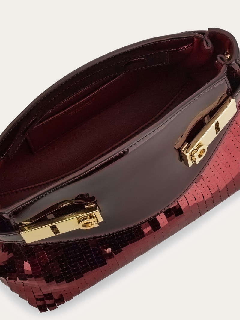 Ferragamo | Women's Hug Soft Crossbody Bag - Burgundy