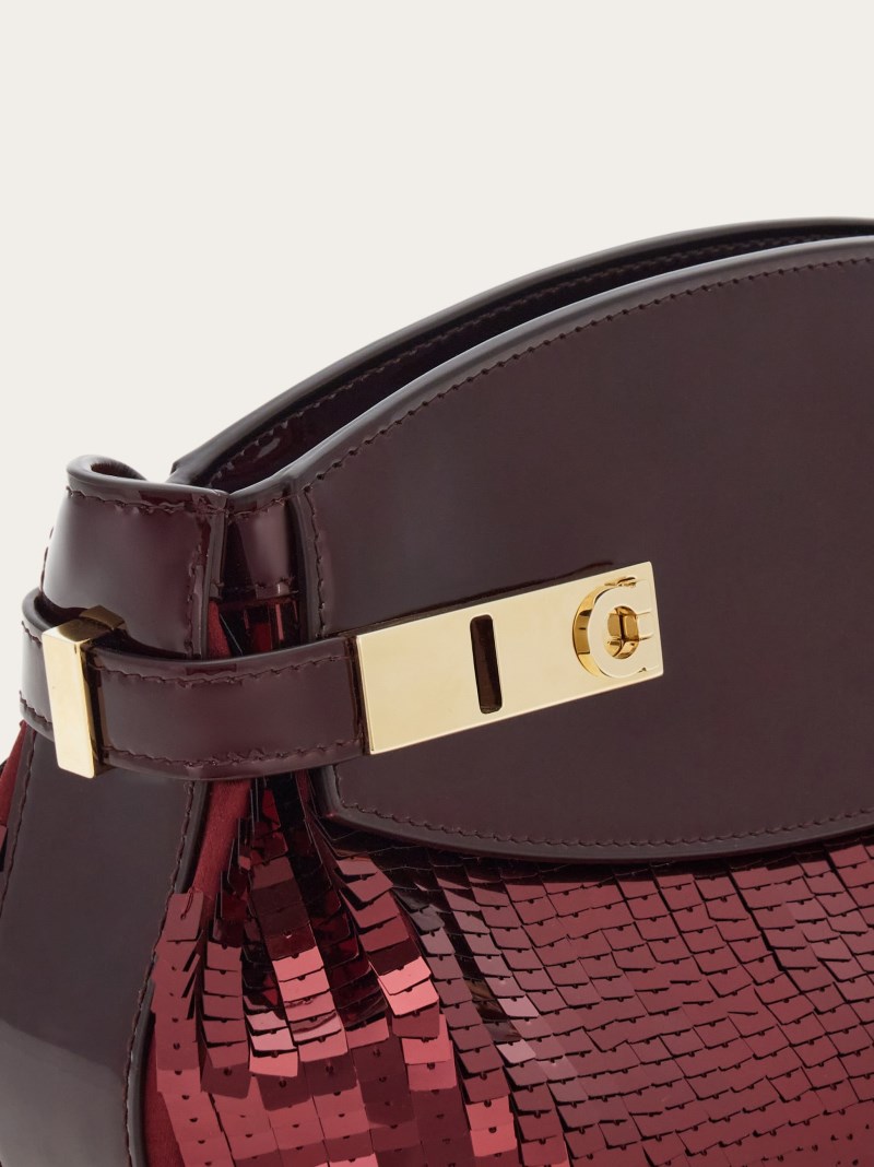 Ferragamo | Women's Hug Soft Crossbody Bag - Burgundy