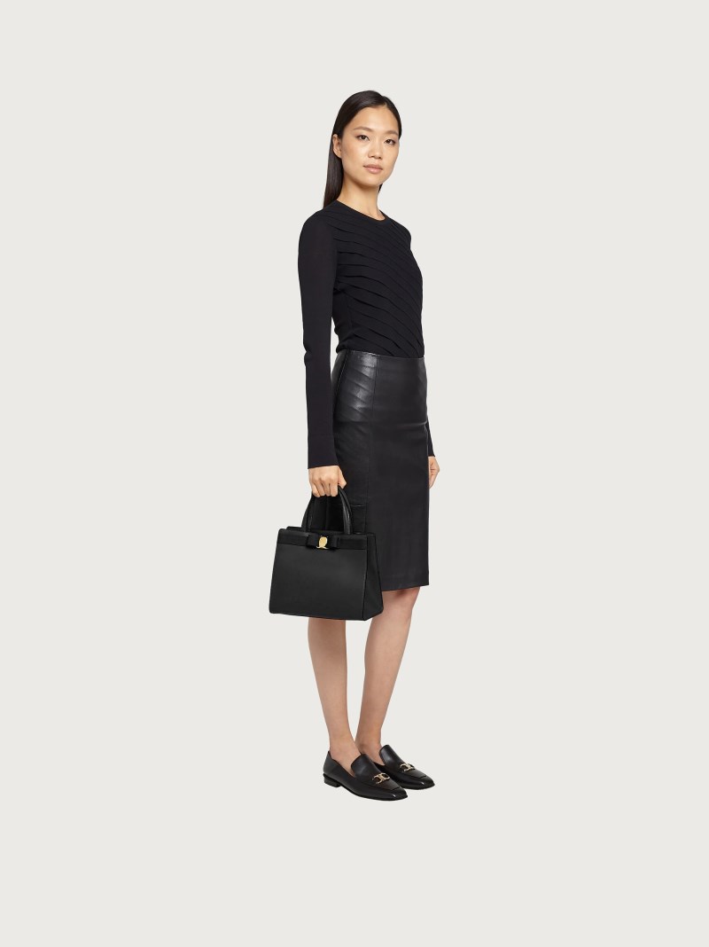 Ferragamo | Women's Vara Bow Top Handle - Black
