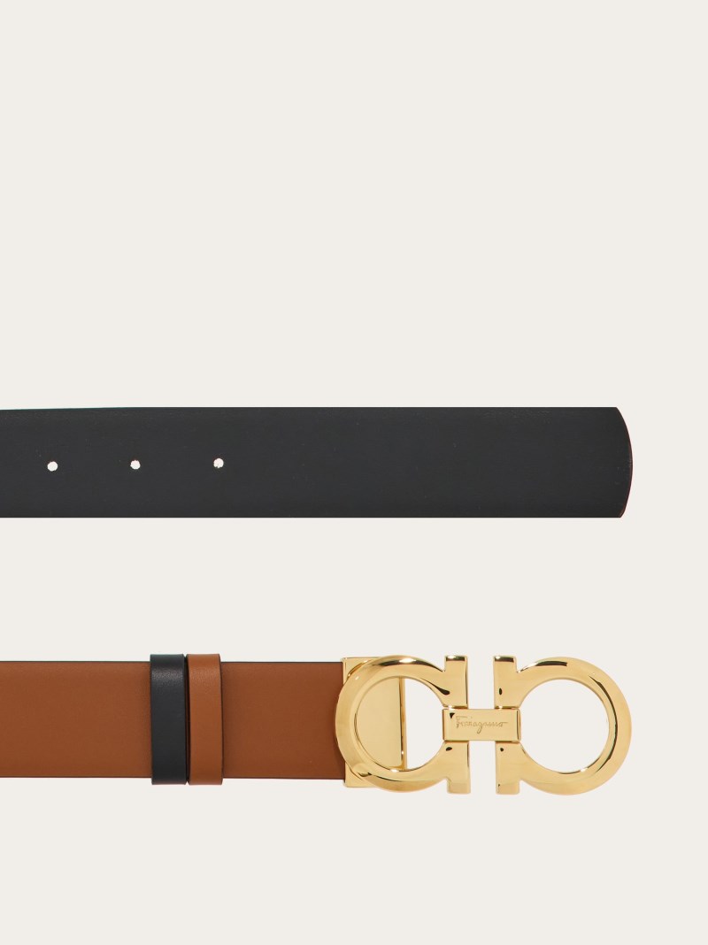Ferragamo | Women's Reversible And Adjustable Gancini Belt - Sella/Black
