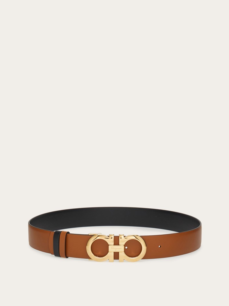 Ferragamo | Women's Reversible And Adjustable Gancini Belt - Sella/Black