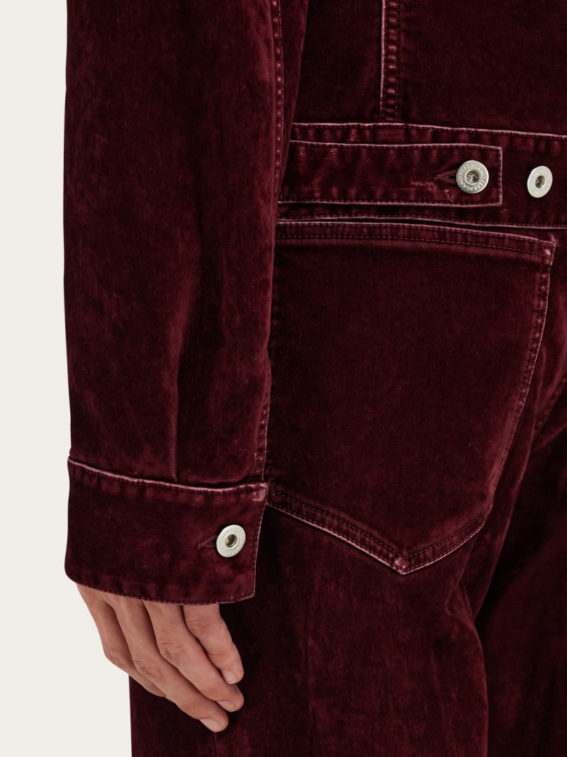 Ferragamo | Men's Trucker Jacket - Oxblood
