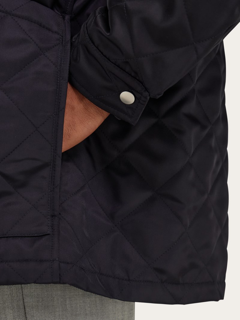 Ferragamo | Men's Quilted Blouson - New Navy Blue