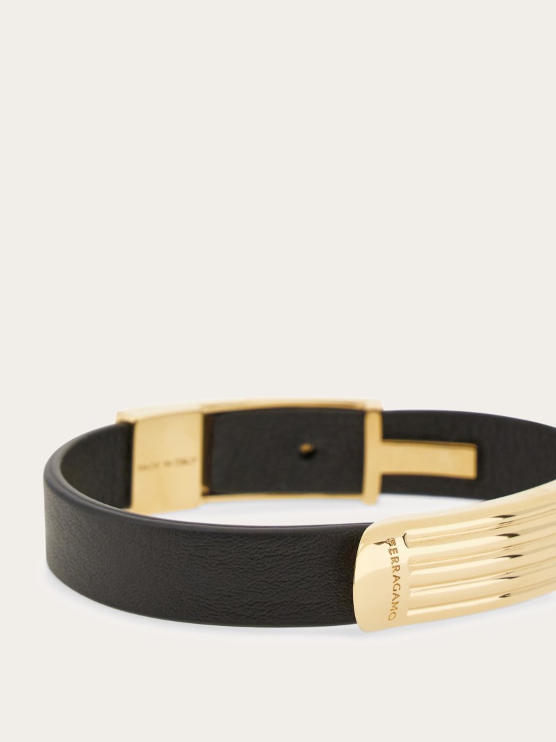 Ferragamo | Men's Bracelet With Signature - Black