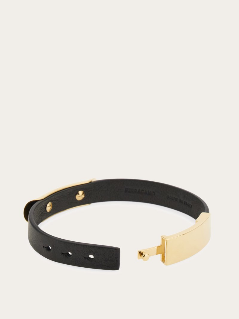 Ferragamo | Men's Bracelet With Signature - Black
