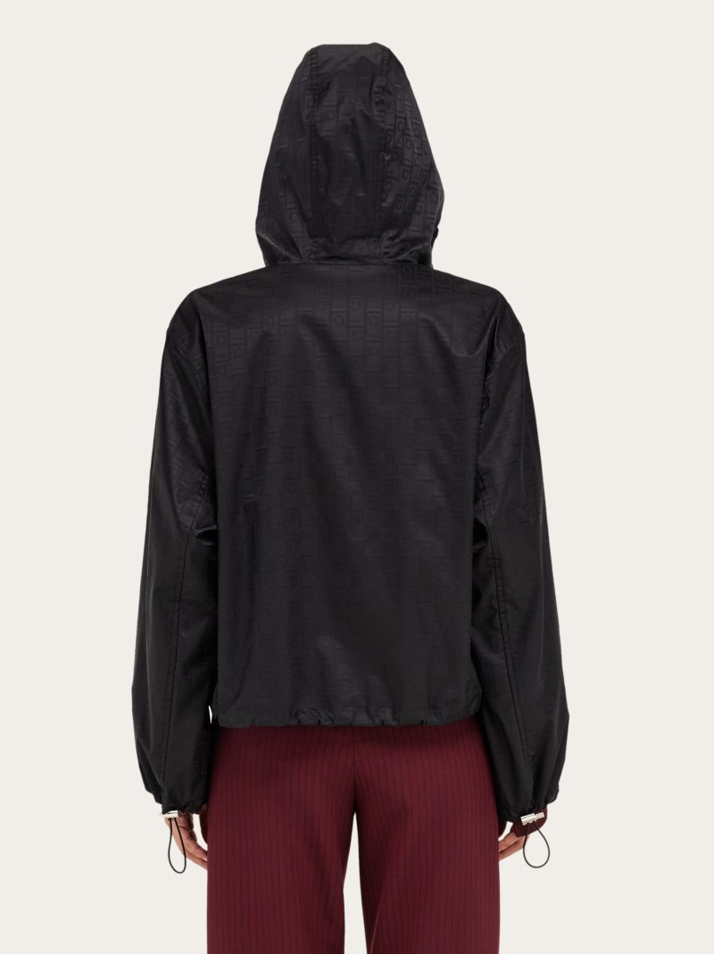 Ferragamo | Women's Monogram Wind Jacket - Black