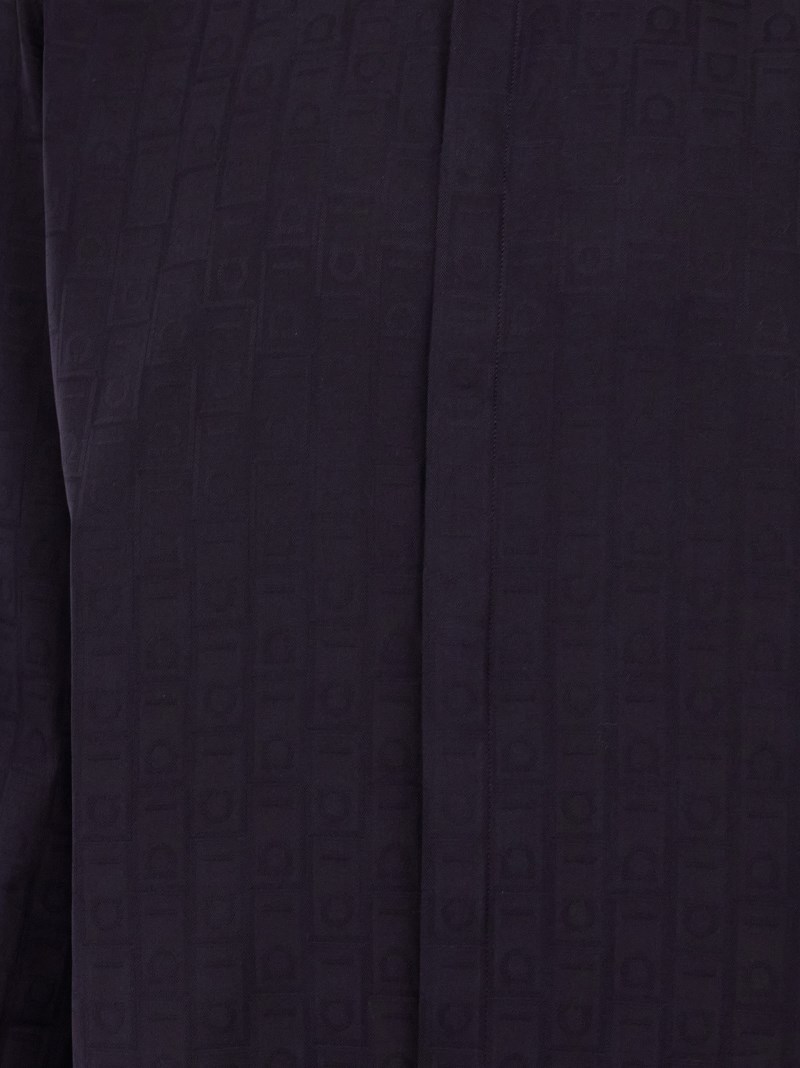Ferragamo | Men's Monogram Sport Shirt - New Navy Blue