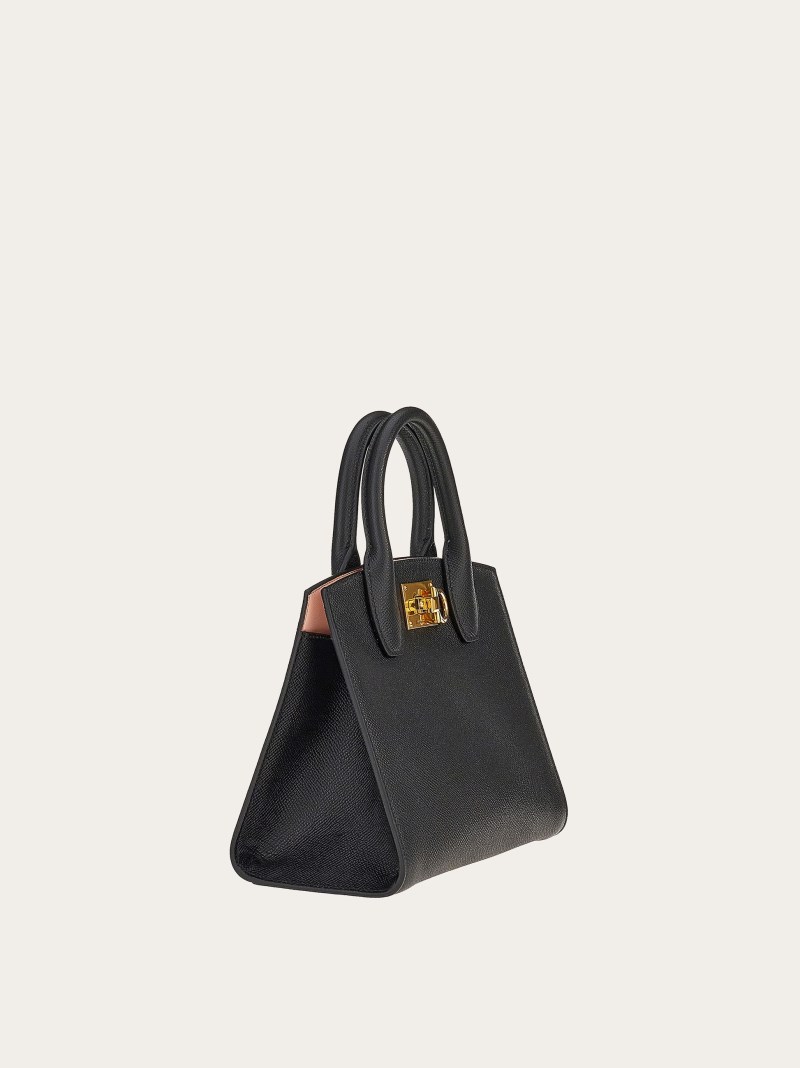 Ferragamo | Women's Studio Box Bag - Black/Bonbon