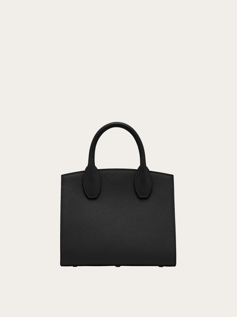 Ferragamo | Women's Studio Box Bag - Black/Bonbon