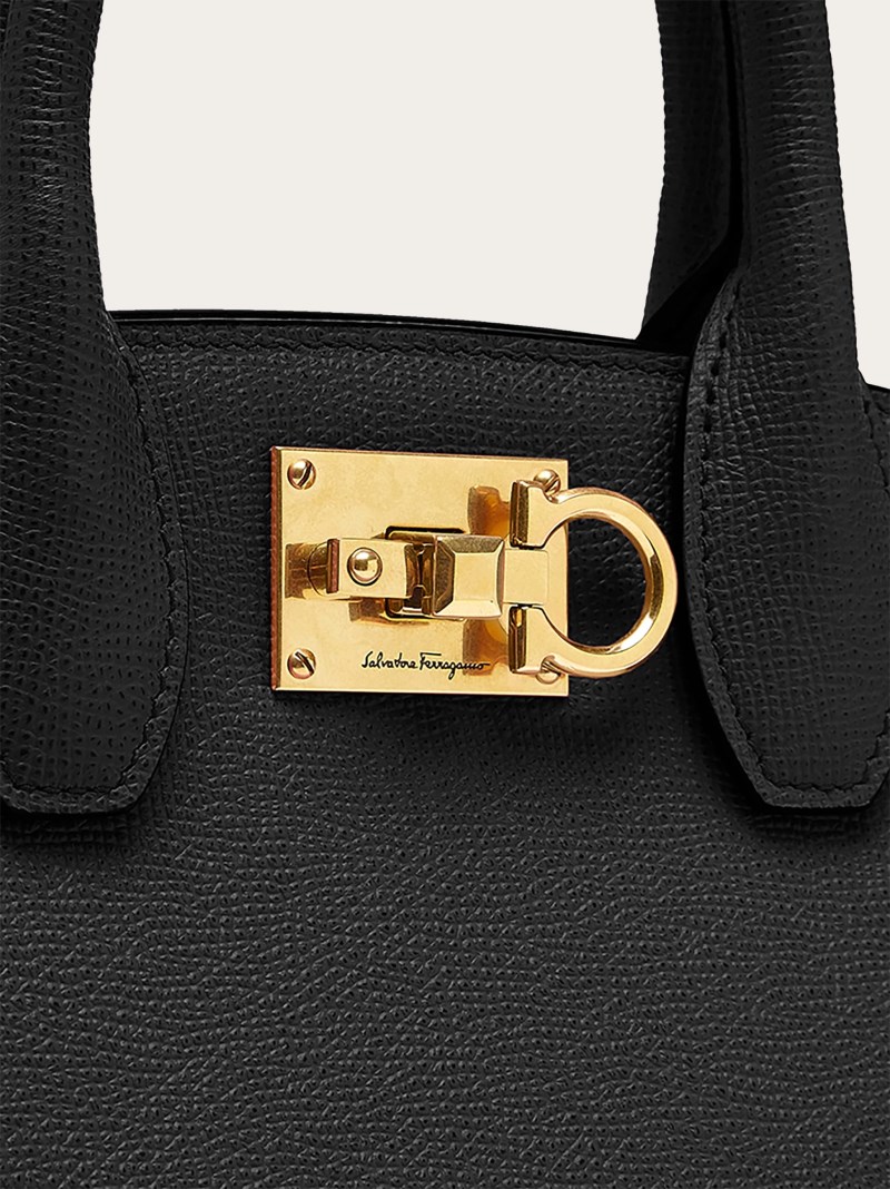 Ferragamo | Women's Studio Box Bag - Black/Bonbon