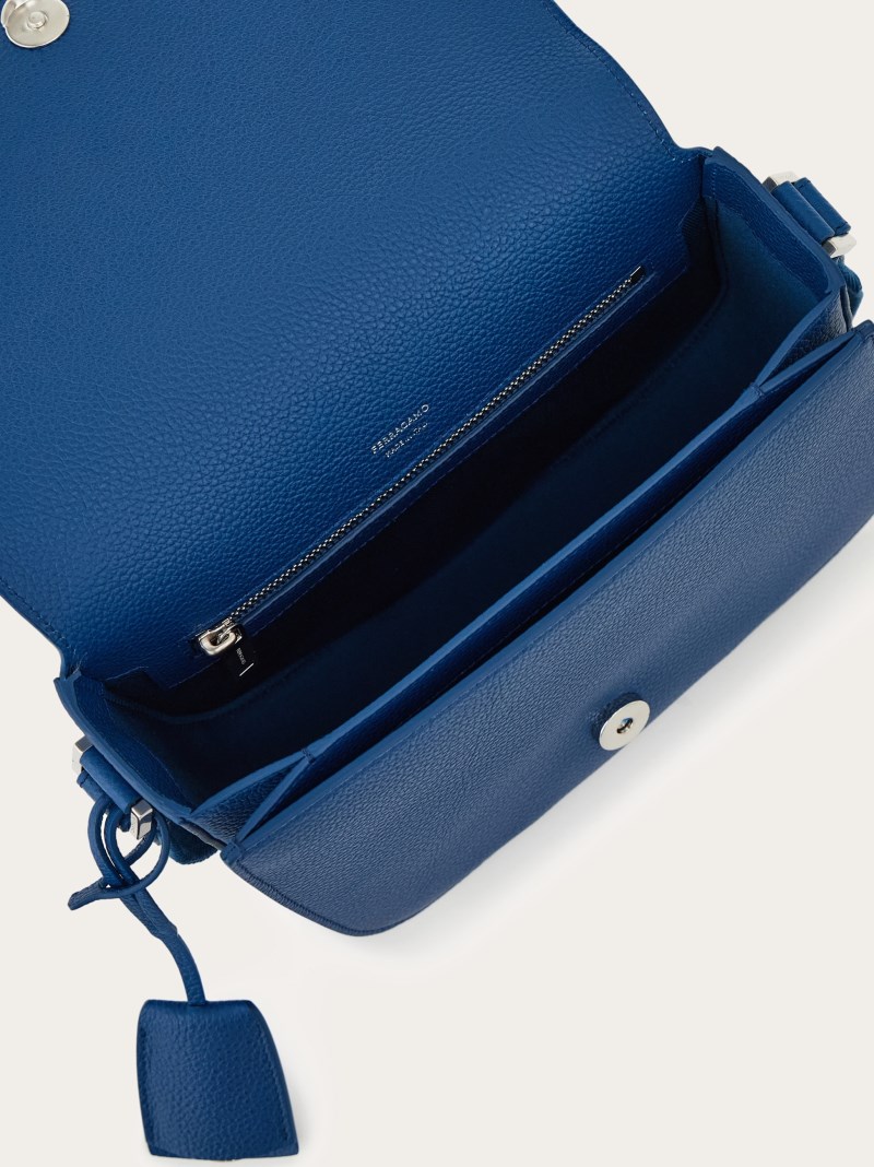 Ferragamo | Men's Fiamma Crossbody Bag - Teal Blue