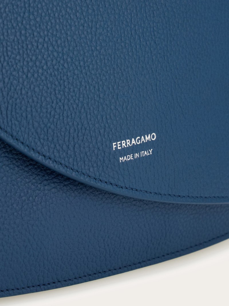 Ferragamo | Men's Fiamma Crossbody Bag - Teal Blue