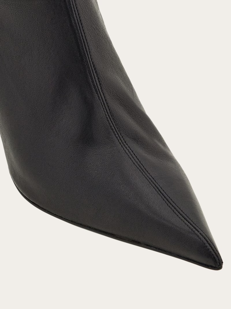 Ferragamo | Women's High Nappa Stretch Boot - Black