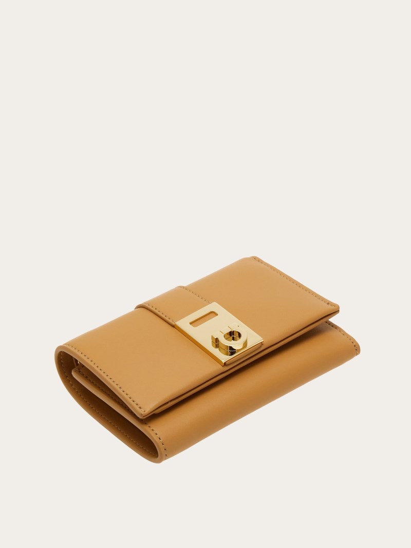 Ferragamo | Women's Hug Compact Wallet - Light Camel