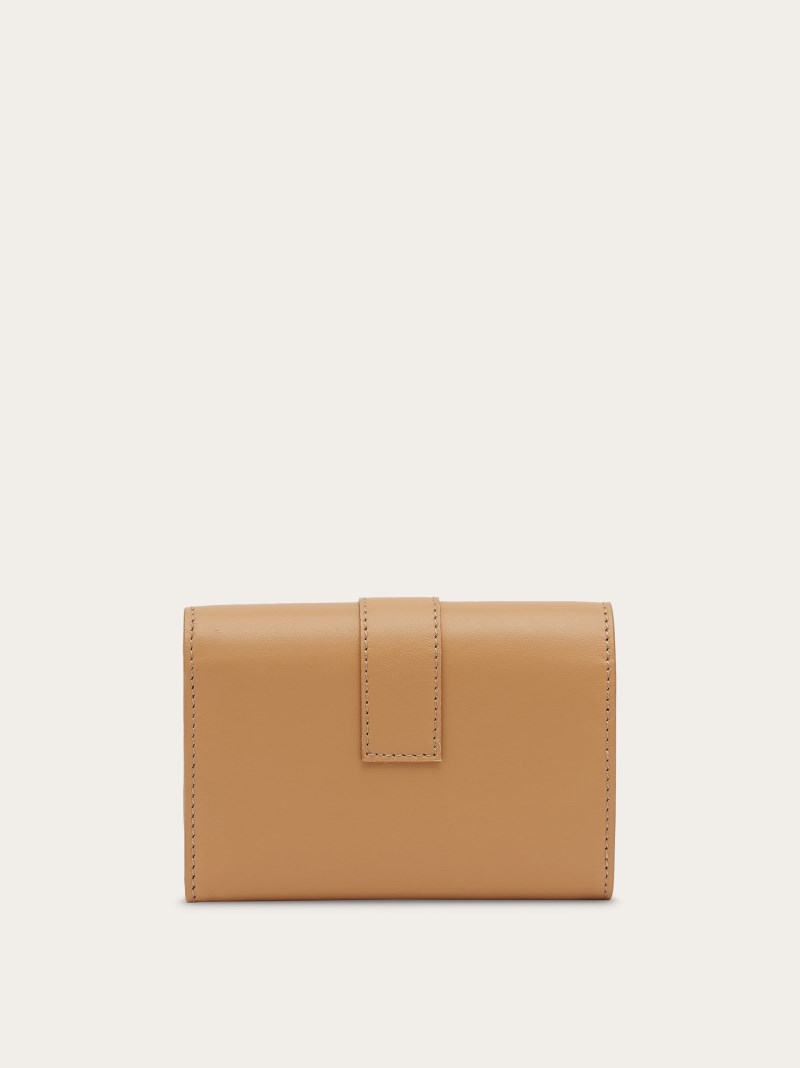 Ferragamo | Women's Hug Compact Wallet - Light Camel