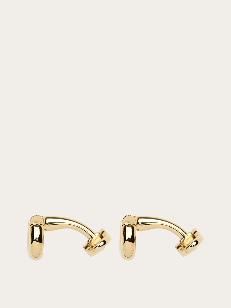 Ferragamo | Men's Gancini Cufflinks - Gold