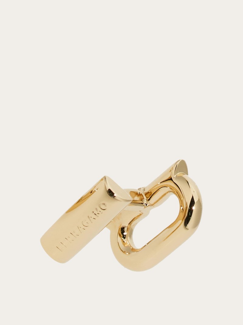 Ferragamo | Men's Gancini Cufflinks - Gold