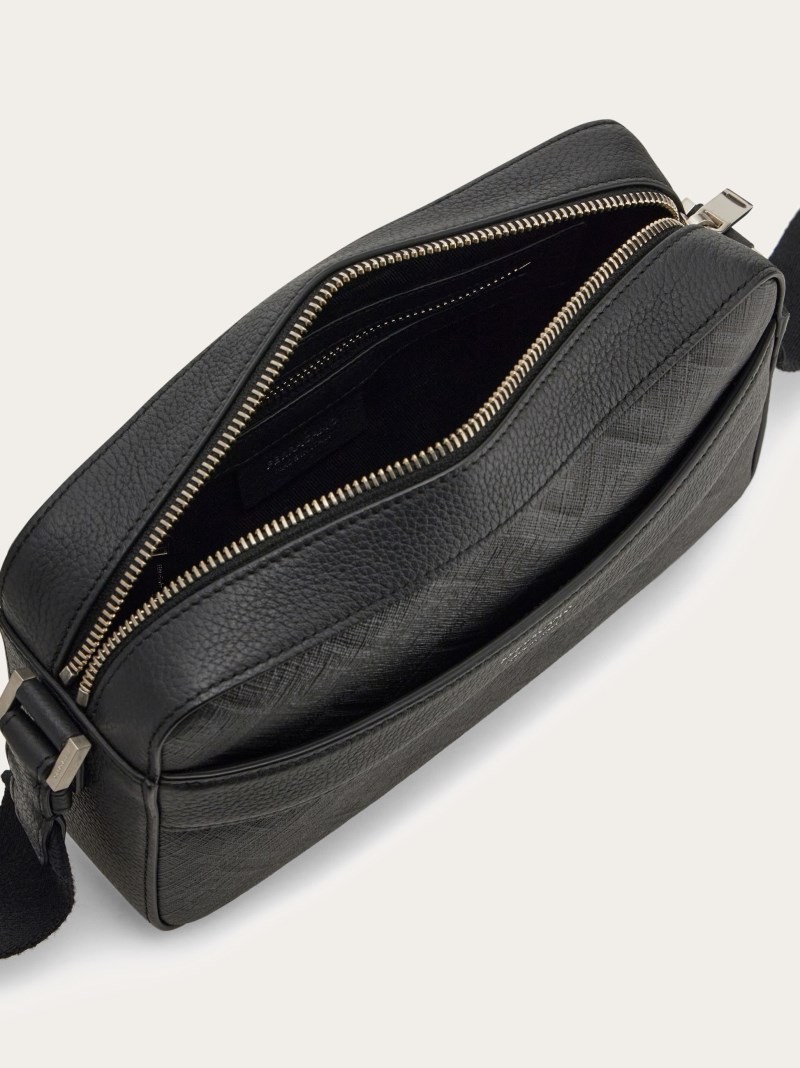 Ferragamo | Men's Crossbody Bag - Black/Grey