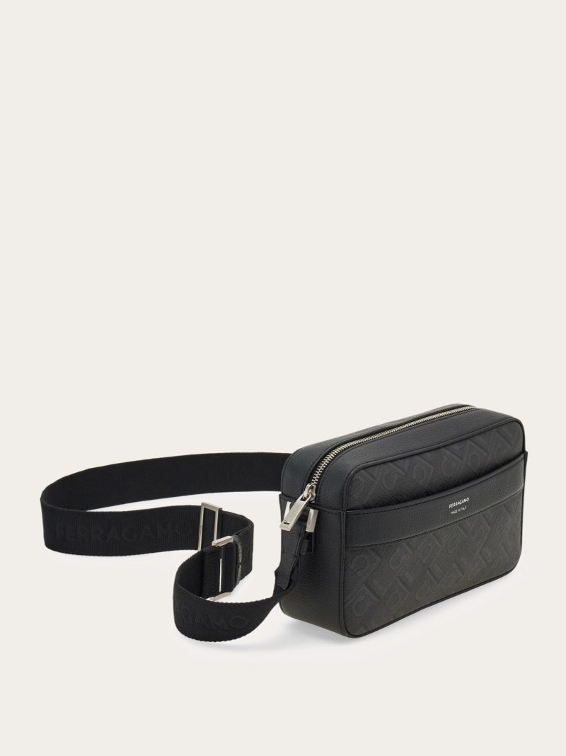 Ferragamo | Men's Crossbody Bag - Black/Grey