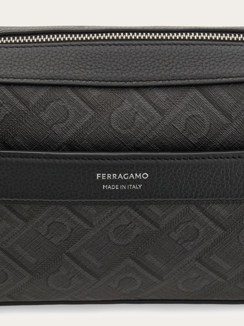 Ferragamo | Men's Crossbody Bag - Black/Grey
