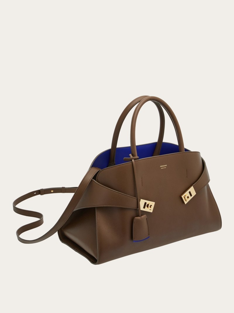 Ferragamo | Women's Hug Bicolor Handbag - Clay