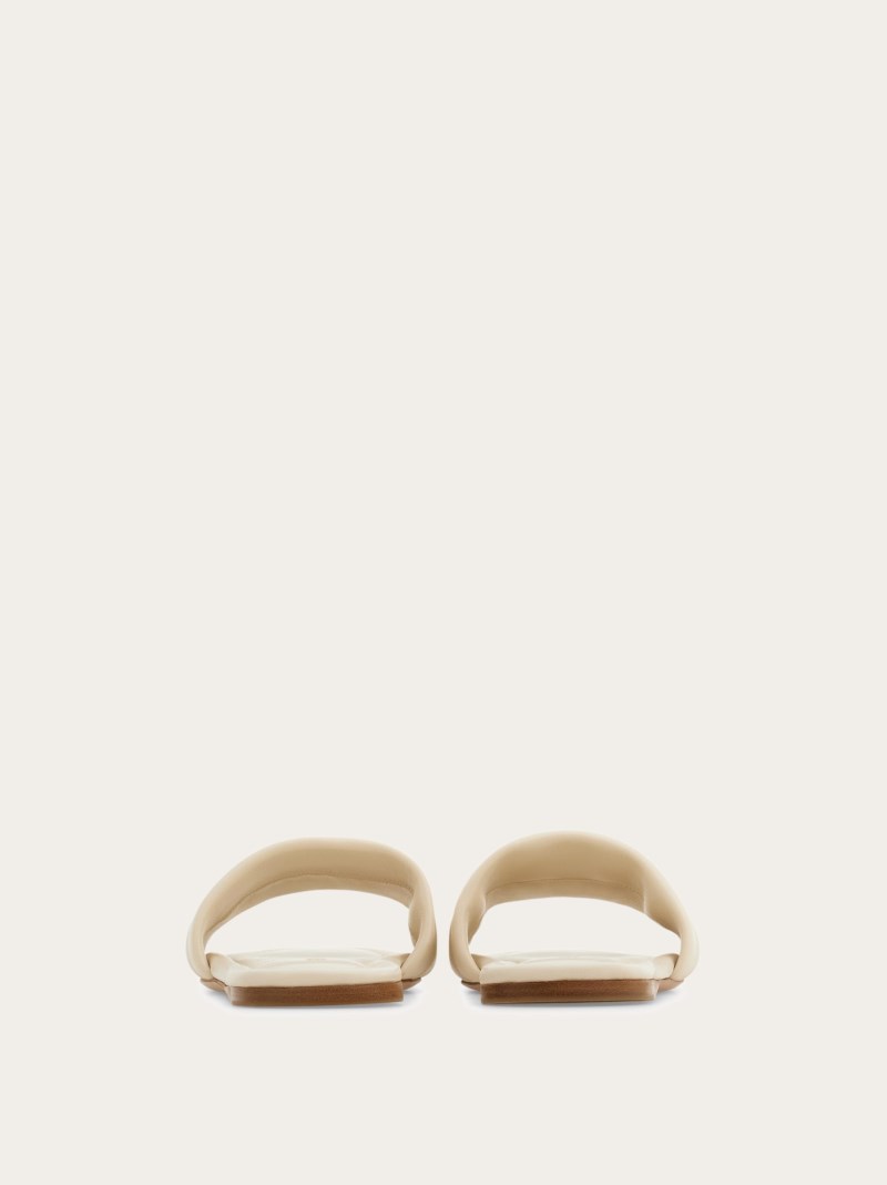 Ferragamo | Women's Slide With Logo - Mascarpone