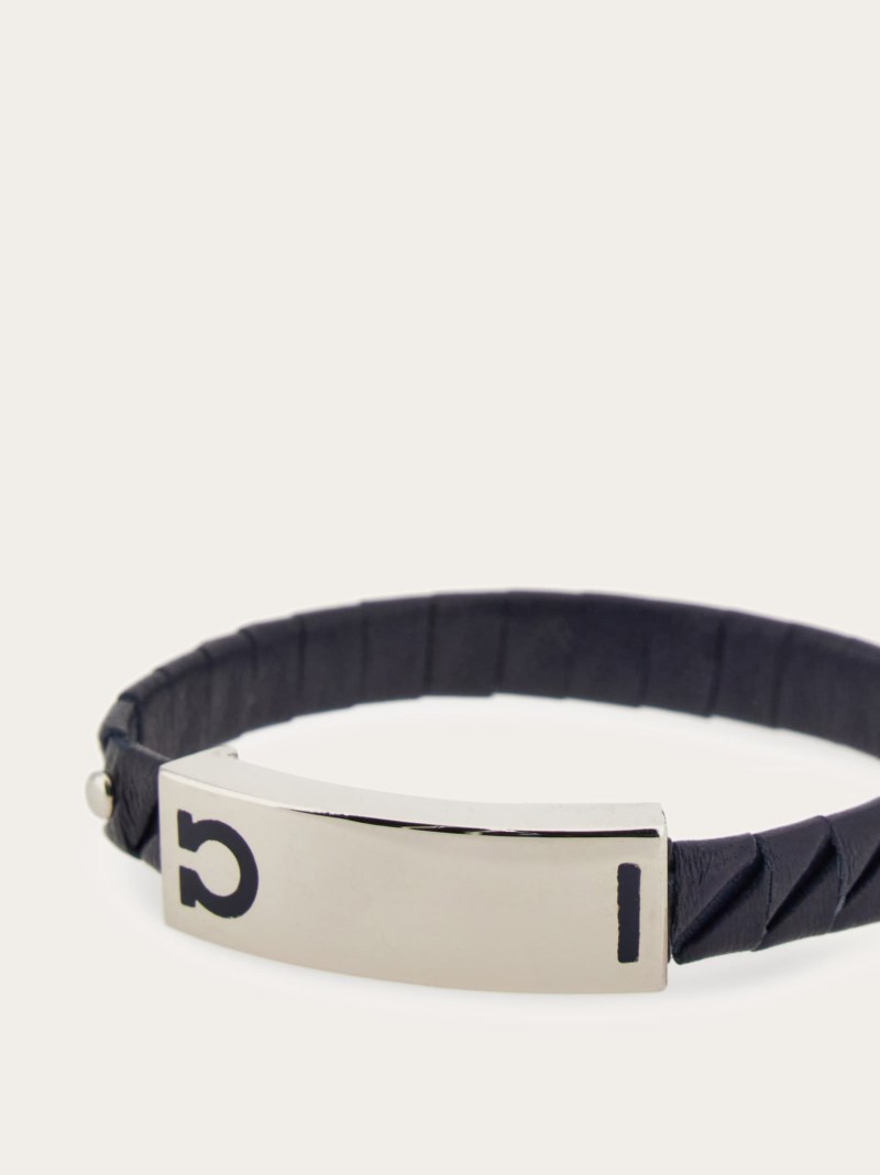 Ferragamo | Men's Gancini Bracelet - Oxford Blue