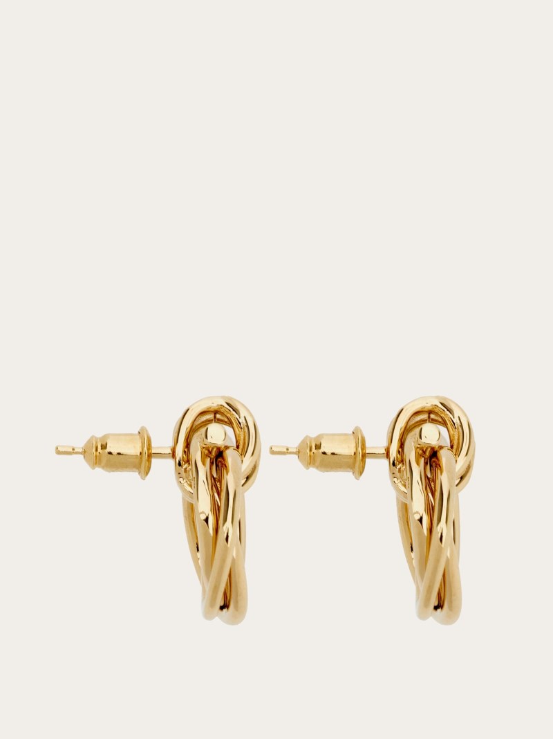 Ferragamo | Women's Twisted Gancini Earrings - Gold