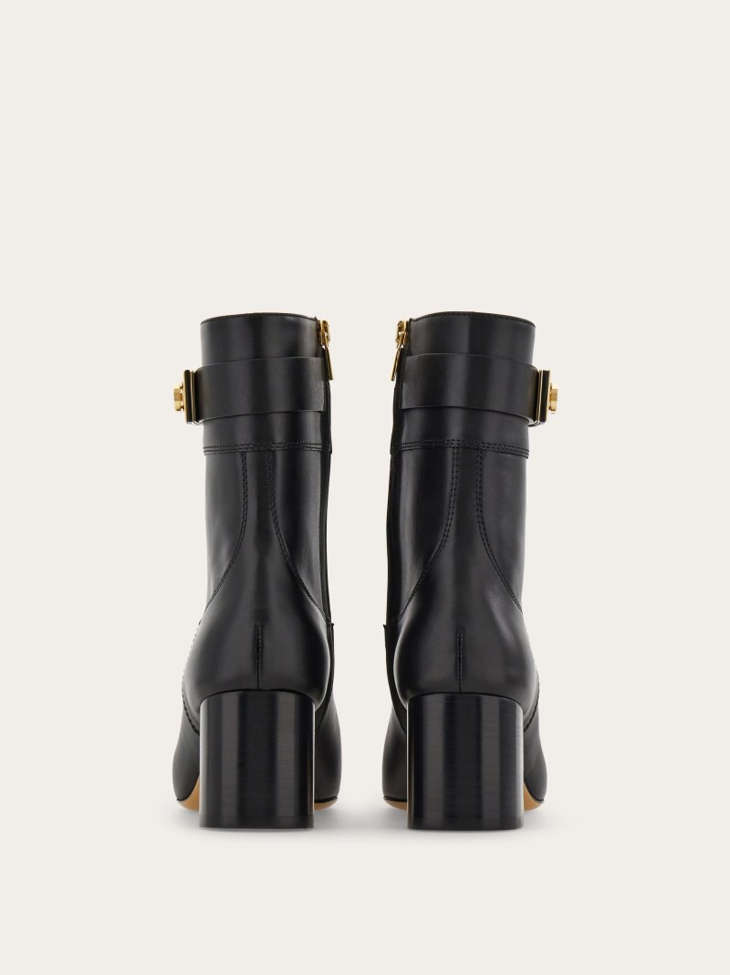 Ferragamo | Women's Hug Buckle Ankle Boot - Black