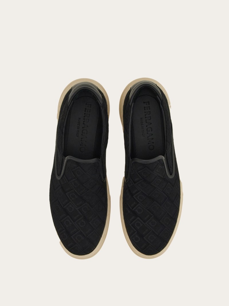 Ferragamo | Men's Slip-On Sneaker - Black