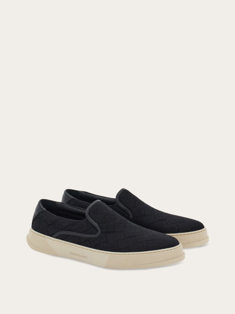 Ferragamo | Men's Slip-On Sneaker - Black