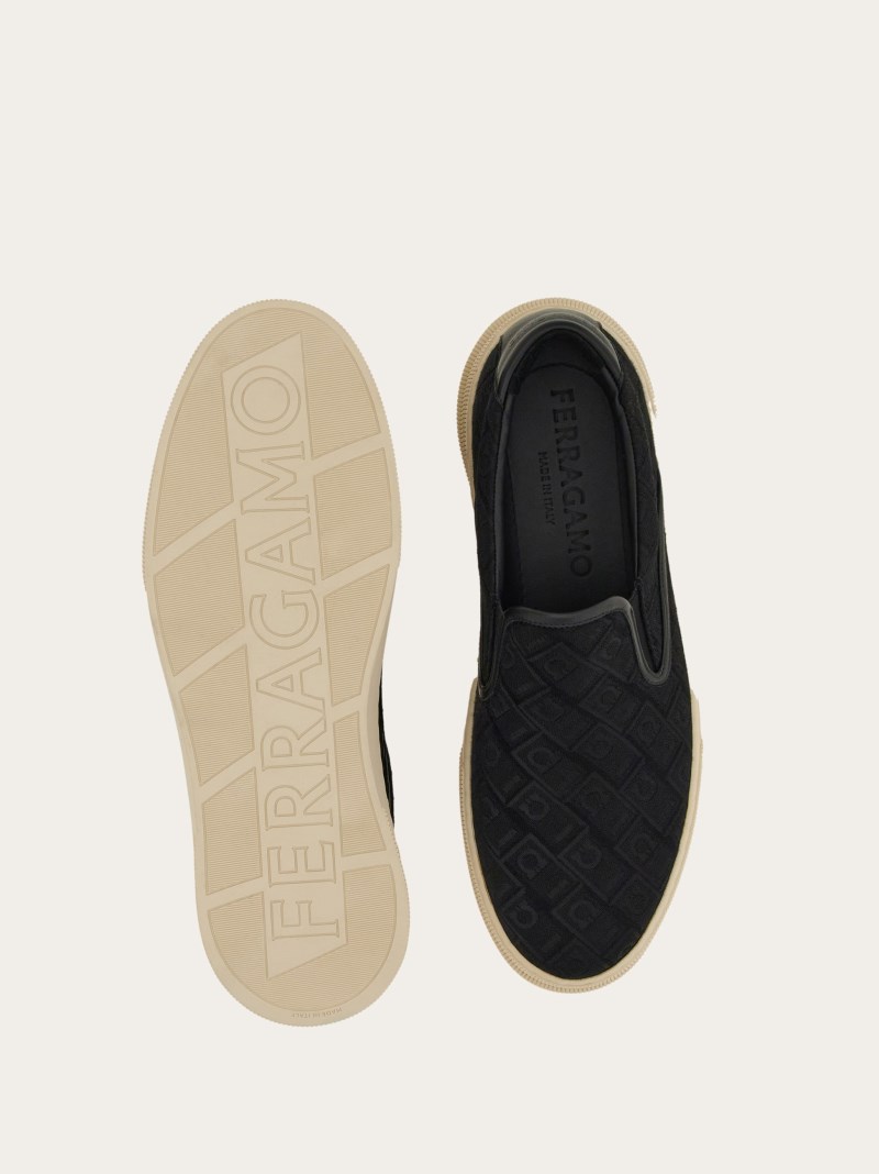Ferragamo | Men's Slip-On Sneaker - Black