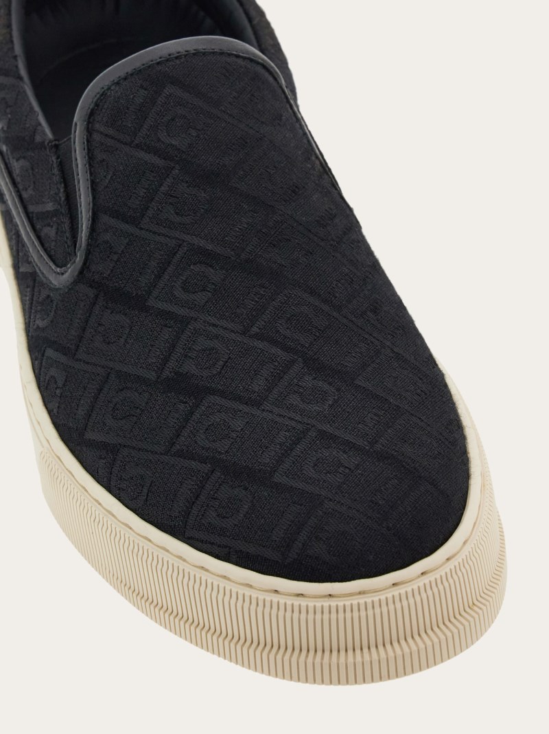 Ferragamo | Men's Slip-On Sneaker - Black