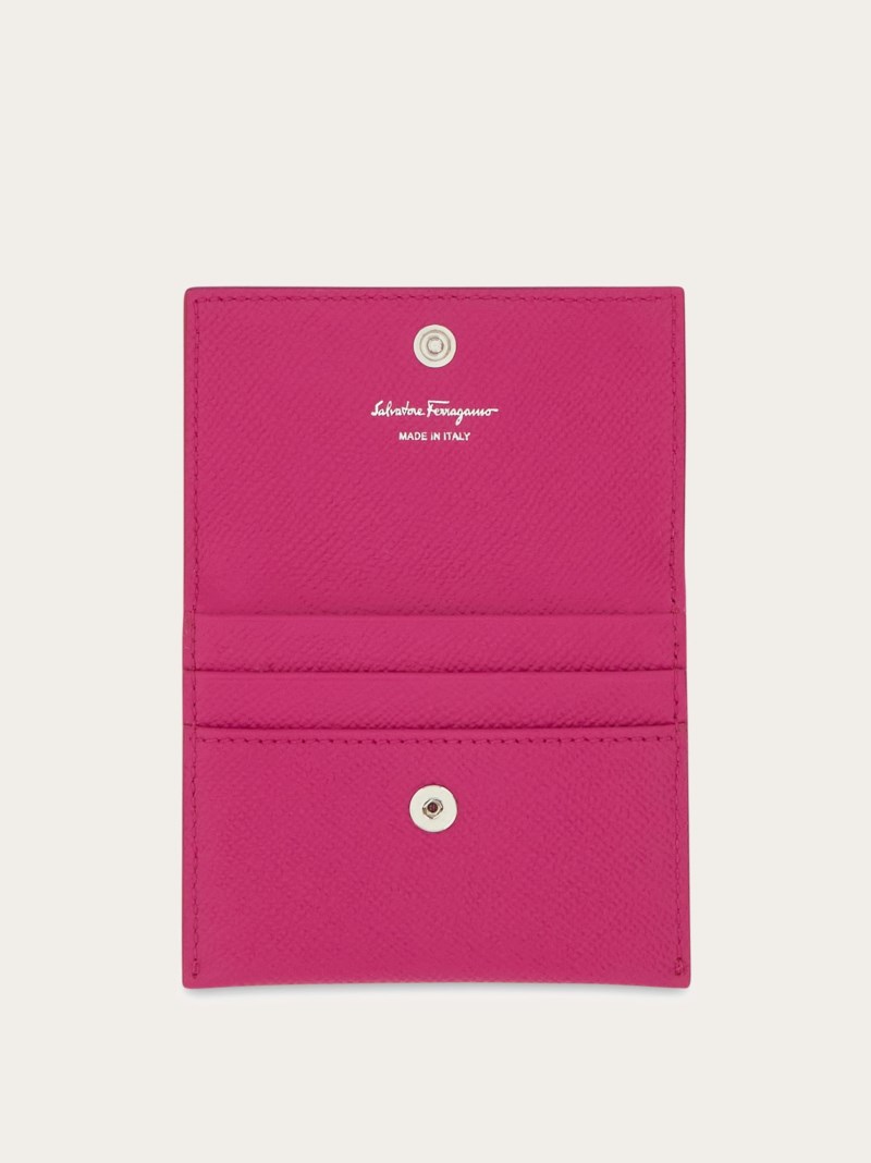 Ferragamo | Women's Gancini Credit Card Holder - Cerise Pink