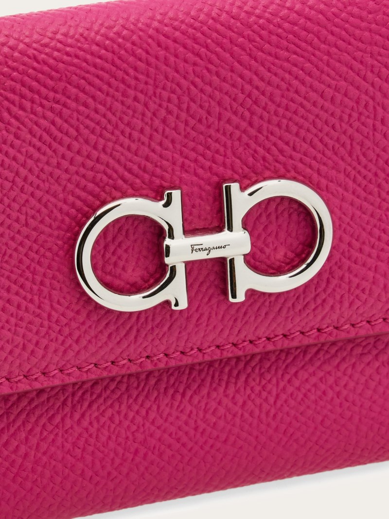 Ferragamo | Women's Gancini Credit Card Holder - Cerise Pink