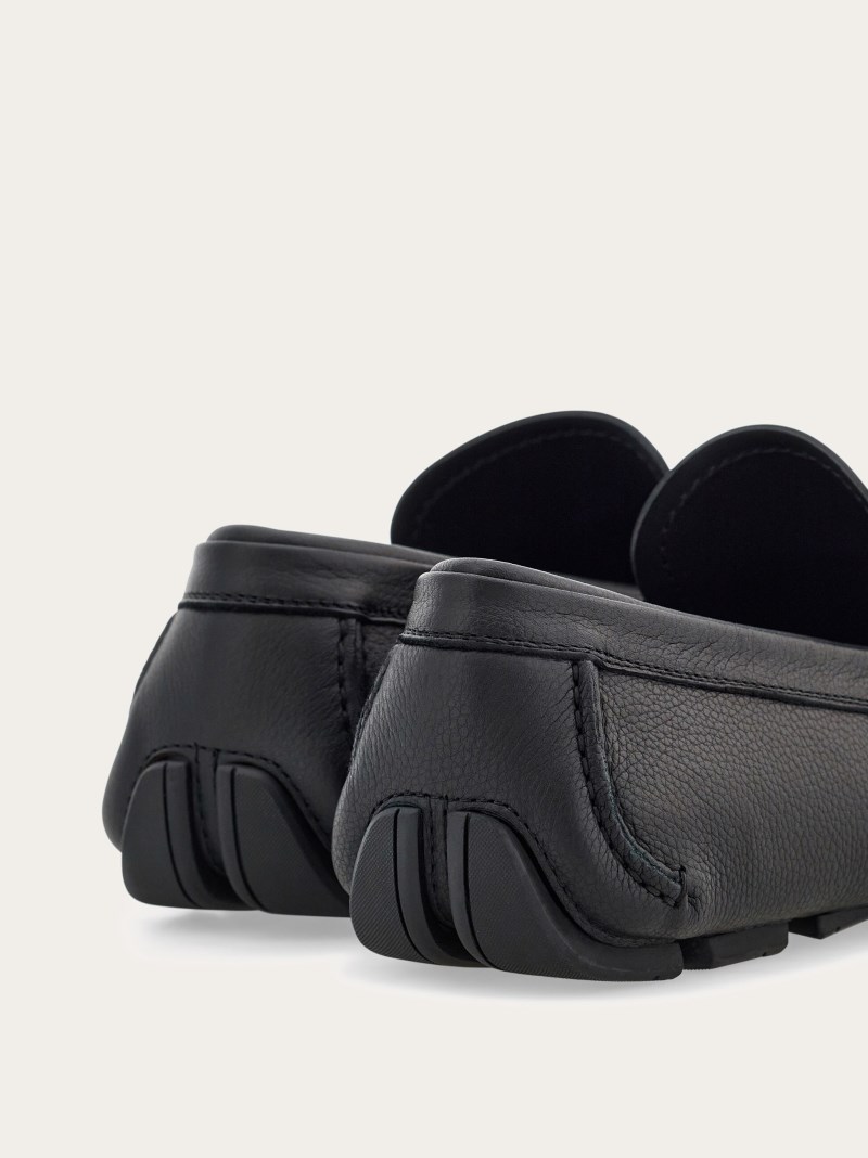 Ferragamo | Men's Driver With Gancini Ornament - Black