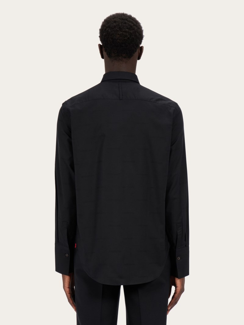 Ferragamo | Men's Long Sleeved Sports Shirt - Black