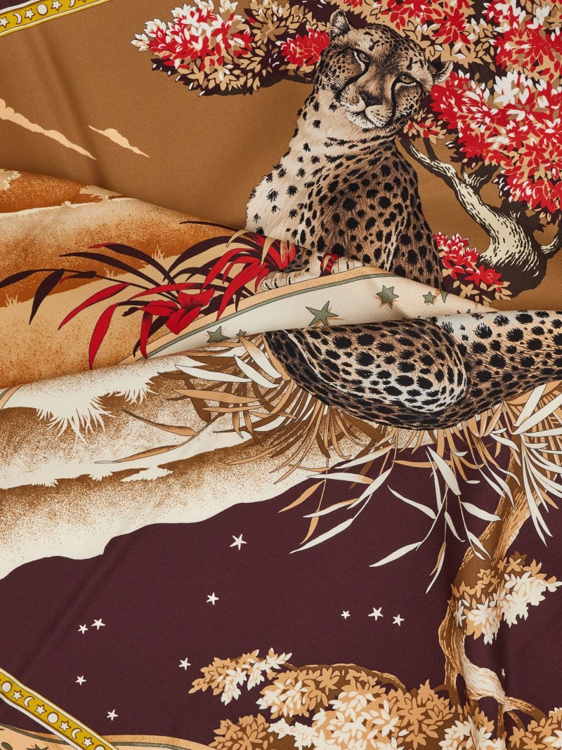 Ferragamo | Women's Day &Amp; Night Print Silk Foulard - Burgundy