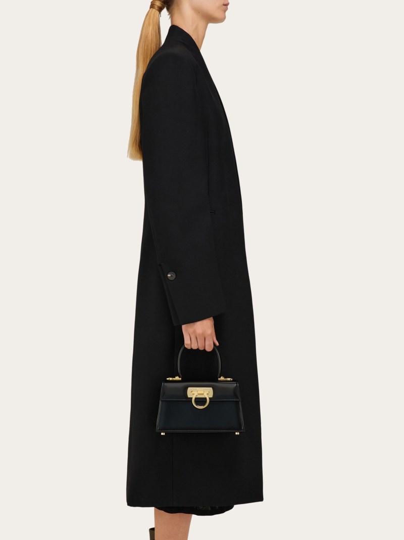 Ferragamo | Women's East-West Iconic Top Handle - Black