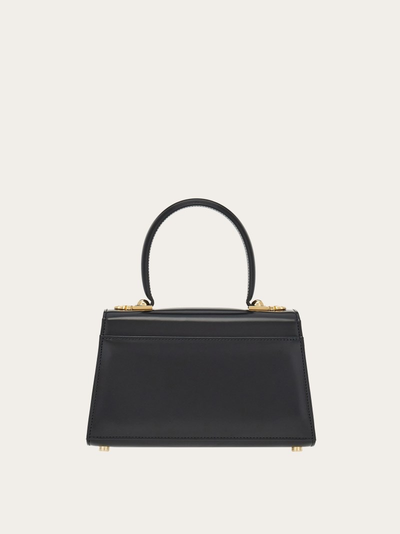 Ferragamo | Women's East-West Iconic Top Handle - Black