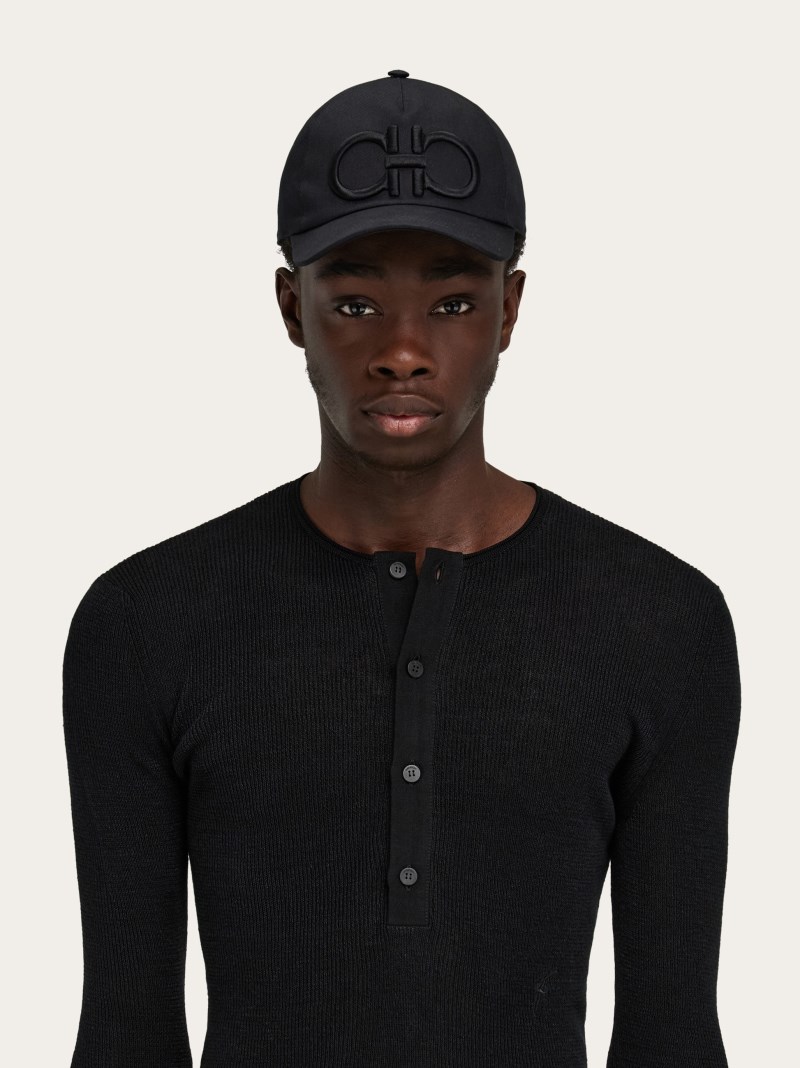 Ferragamo | Men's Gancini Baseball Cap - Black