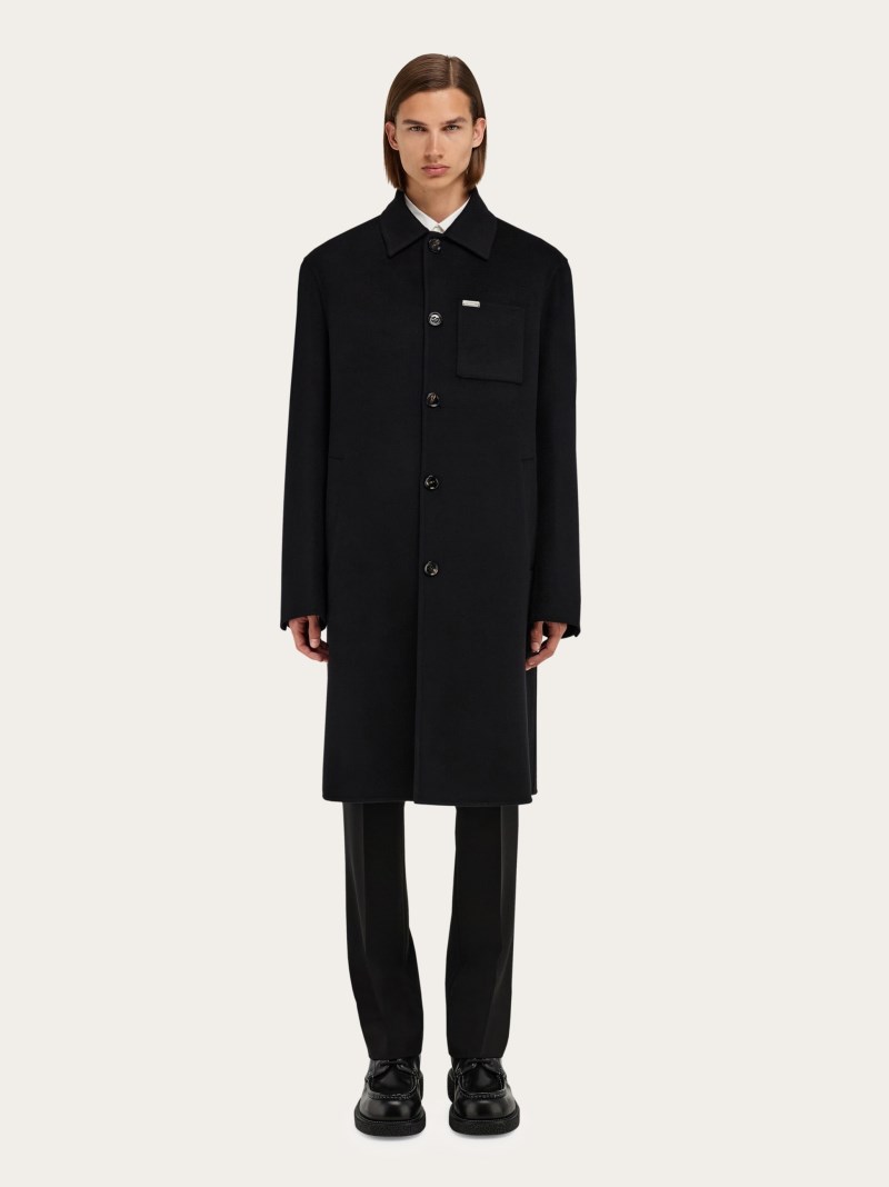 Ferragamo | Men's Double-Cashmere Single - Black