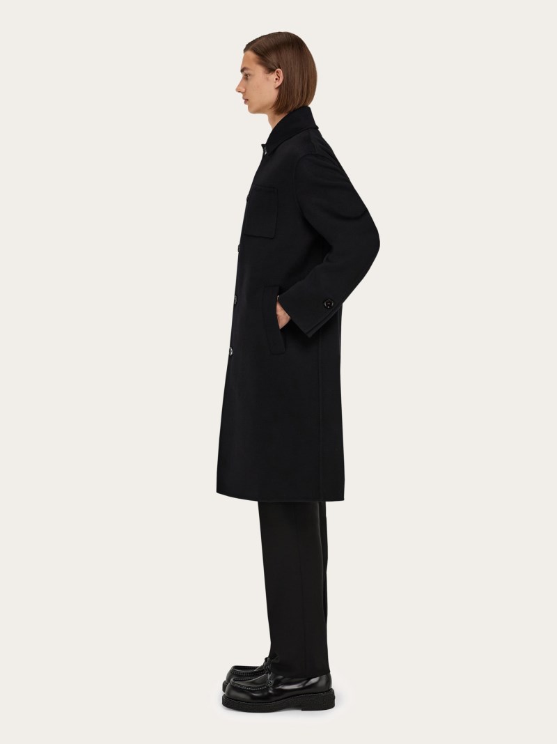 Ferragamo | Men's Double-Cashmere Single - Black