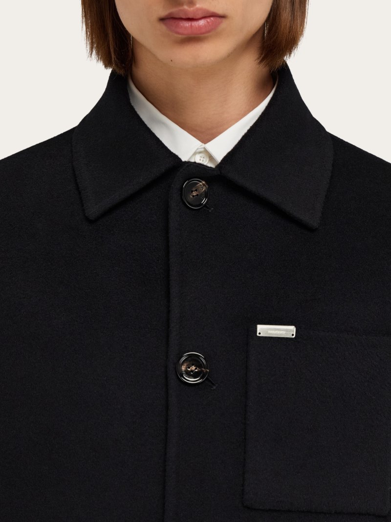 Ferragamo | Men's Double-Cashmere Single - Black