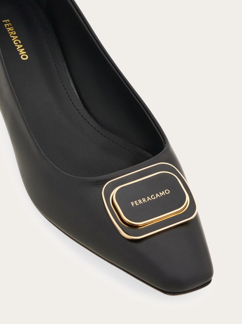 Ferragamo | Women's New Vara Plate Pump - Black