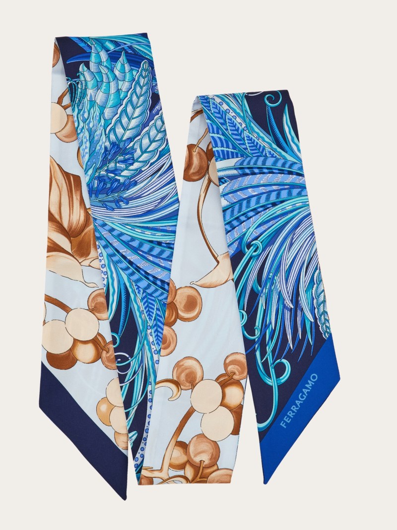 Ferragamo | Women's Animals Print Mini Bandeau - Marine Blue/Turquoise