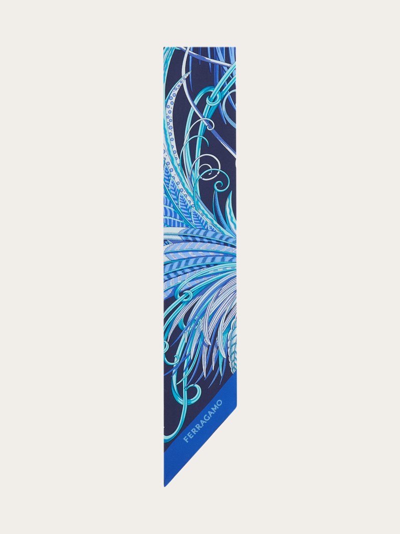 Ferragamo | Women's Animals Print Mini Bandeau - Marine Blue/Turquoise