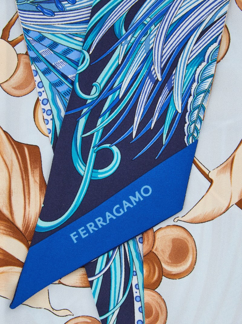 Ferragamo | Women's Animals Print Mini Bandeau - Marine Blue/Turquoise